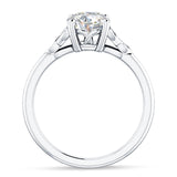 18K Gold IGI Certified Round 2 Carat Lab Grown Diamond Trinity Ring