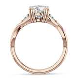 14K Gold IGI Certified Round 1 Carat Lab Grown Diamond Trio Ring