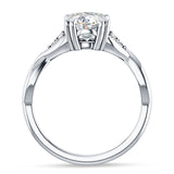 14K Gold IGI Certified Round 1 Carat Lab Grown Diamond Trio Ring