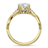 14K Gold IGI Certified Round 2 Carat Lab Grown Diamond Trio Ring
