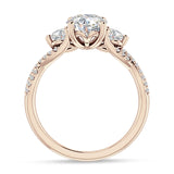 IGI Certified Round 3 Carat Lab Grown Diamond Twisted Trio Ring
