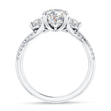 IGI Certified Round 3 Carat Lab Grown Diamond Twisted Trio Ring