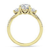 IGI Certified Round 3 Carat Lab Grown Diamond Twisted Trio Ring