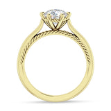 18K Gold IGI Certified Round 2 Carat Lab Grown Diamond Solitaire Ring