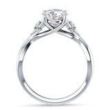 18K Gold IGI Certified Round 3 Carat Lab Grown Diamond Twisted Trio Ring