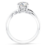 18K Gold IGI Certified Round 2 Carat Lab Grown Diamond Twisted Solitaire Ring