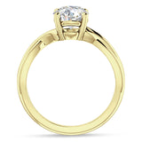18K Gold IGI Certified Round 2 Carat Lab Grown Diamond Twisted Solitaire Ring