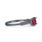 leaf Solitaire Ring