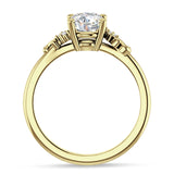 10K Gold IGI Certified Round 1 Carat Lab Grown Diamond Art Deco Ring