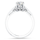 IGI Certified Round 2 Carat Lab Grown Diamond Art Deco Solitaire Ring