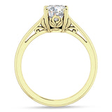 IGI Certified Round 2 Carat Lab Grown Diamond Art Deco Solitaire Ring