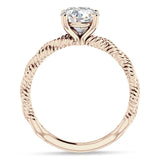 IGI Certified Round 2 Carat Lab Grown Diamond Twisted Rope Solitaire Ring