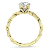 IGI Certified Round 2 Carat Lab Grown Diamond Twisted Rope Solitaire Ring