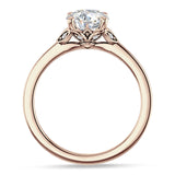 18K Gold IGI Certified Round 3 Carat Lab Grown Diamond Leaf Floral Ring