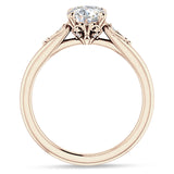 IGI Certified Round 1 Carat Lab Grown Diamond Hidden Halo Art Deco Trio Ring