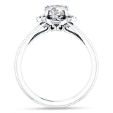 18K Gold IGI Certified Round 2 Carat Lab Grown Diamond Art Deco Solitaire Ring