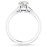 10K Gold IGI Certified Round 2 Carat Lab Grown Diamond Split Shank Hidden Halo Baguette Ring