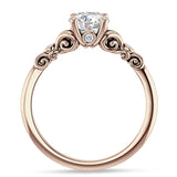 IGI Certified Round 3 Carat Lab Grown Diamond Art Deco Filigree Ring