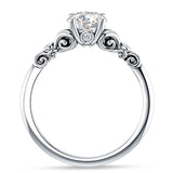 IGI Certified Round 1 Carat Lab Grown Diamond Art Deco Filigree Ring