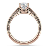 IGI Certified Round 3 Carat Lab Grown Diamond Art Deco Filigree Solitaire Ring