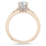 10K Gold IGI Certified Round 1 Carat Lab Grown Diamond Art Deco Cluster Hidden Diamond Ring