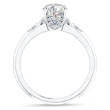 14K Gold IGI Certified Round 1 Carat Lab Grown Diamond Art Deco Cluster Hidden Diamond Ring