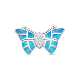 Marquise CZ Butterfly Pendant 