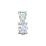 Oval CZ Pendant 
