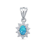 CZ Floral Pendant 