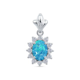 CZ Floral Pendant 