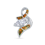 Marquise CZ Abstract Pendant 
