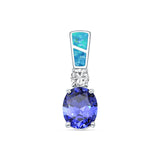 Oval Tanzanite CZ Pendant