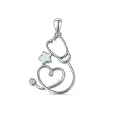  Star & Stethoscope Pendant 