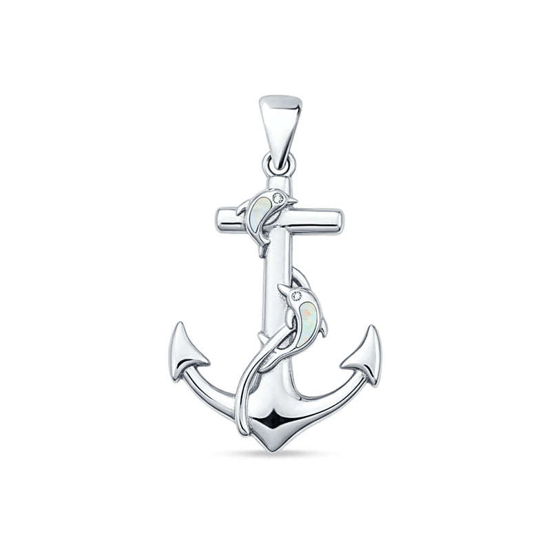  Anchor & Dolphin Pendant 