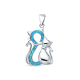  Two Cat Pendant 