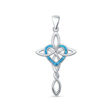  Celtic Cross & Heart Pendant 