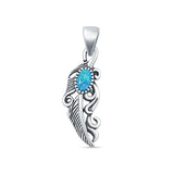 Feather Filigree Pendant Necklace