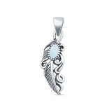 Feather Filigree Pendant Necklace
