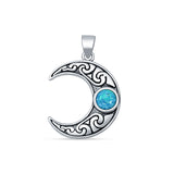 Celtic Moon Pendant Necklace
