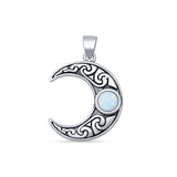 Celtic Moon Pendant Necklace