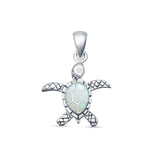  Oxidized Turtle Pendant Necklace