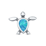  Oxidized Turtle Pendant Necklace