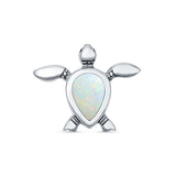  Oxidized Turtle Pendant Necklace