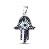 Hand Of Hamsa & Evil Eye Pendant Necklace