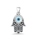 Hamsa Hand & Evil Eye Pendant Necklace