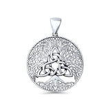  Celtic Trinity & Tree Of Life Pendant Necklace