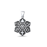  Religious Symbols Pendant Necklace