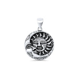  Moon & Sun Pendant Necklace