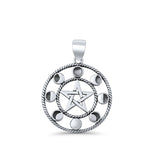  Celtic Star & Moon Phases Pendant Necklace