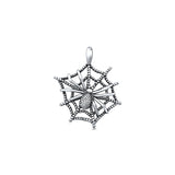  Spider & Web Pendant Necklace